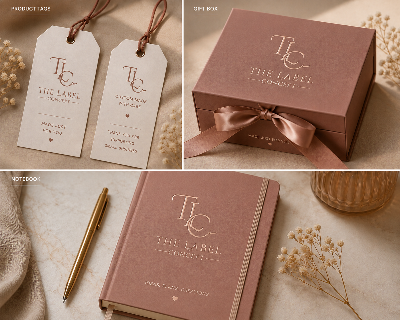 TLC personalized card and envelope detail